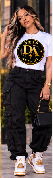 Model wearing a Drip Avenue women’s collection look