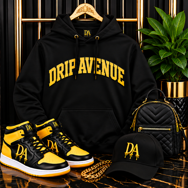 Signature Drip Avenue Lettering Hoodie