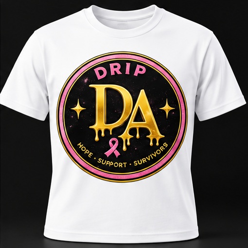 Awareness DA Emblem Tee in Black, view 2
