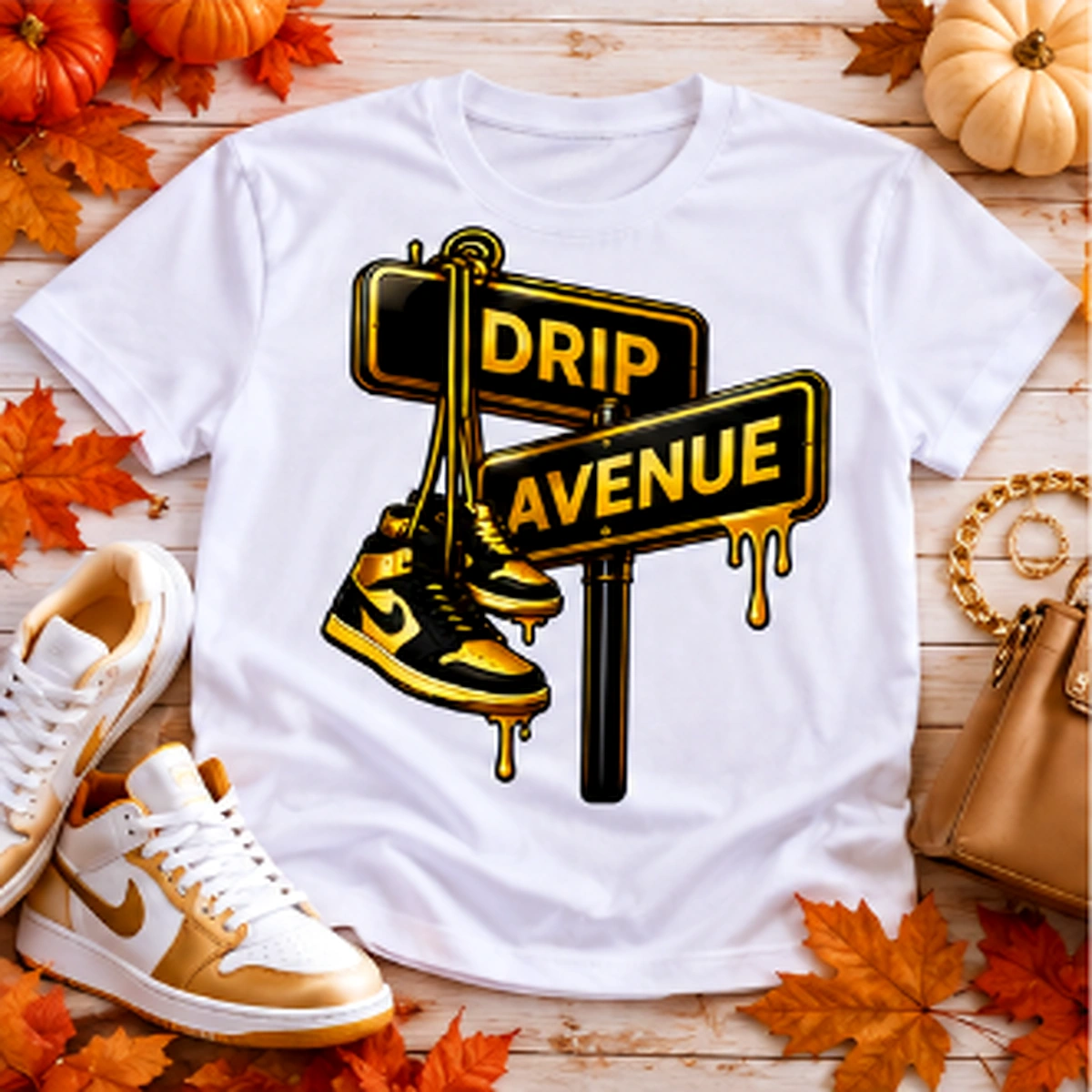 Signature Signpost Graphic Tee in Black, view 2