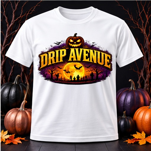 Halloween Lettering Tee in Black, view 2