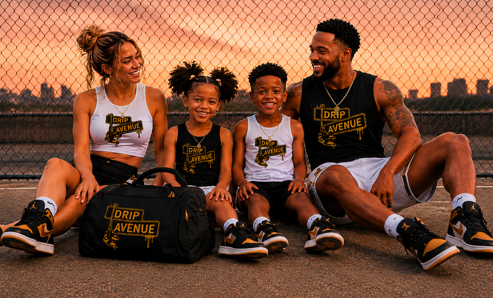 Drip Avenue family — luxury streetwear for men, women, and kids