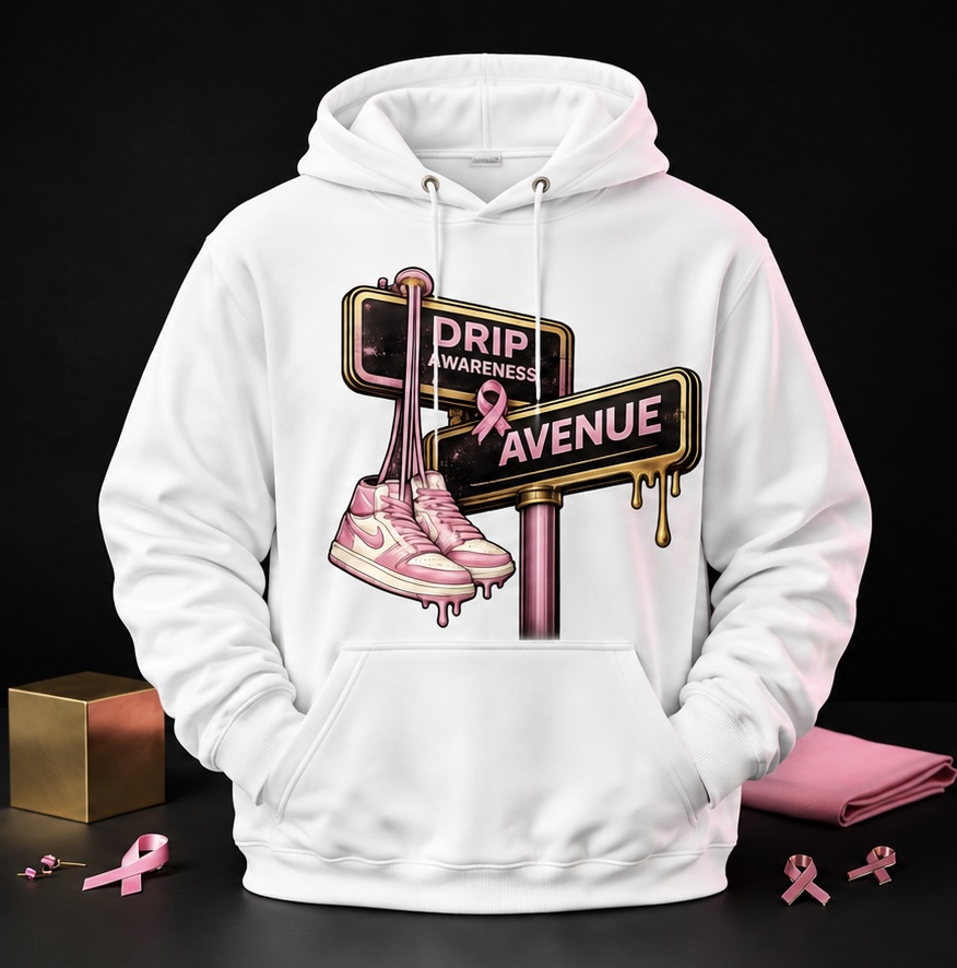 Awareness Street-Sign Hoodie in Black, view 2