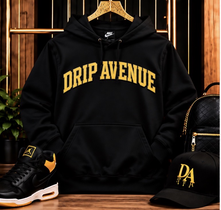 Signature Drip Avenue Lettering Hoodie
