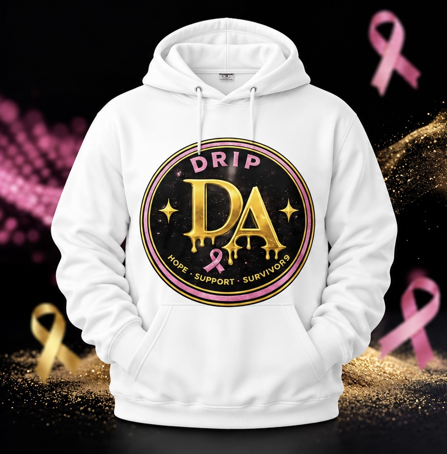 Awareness DA Emblem Hoodie in Black, view 2