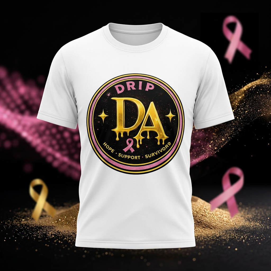 Awareness DA Emblem Tee in Black, view 2