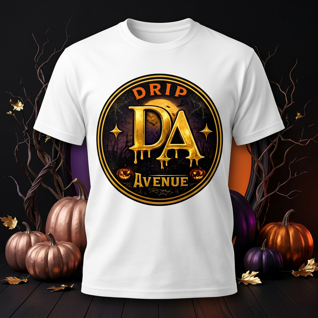 Halloween DA Emblem Tee in Black, view 2