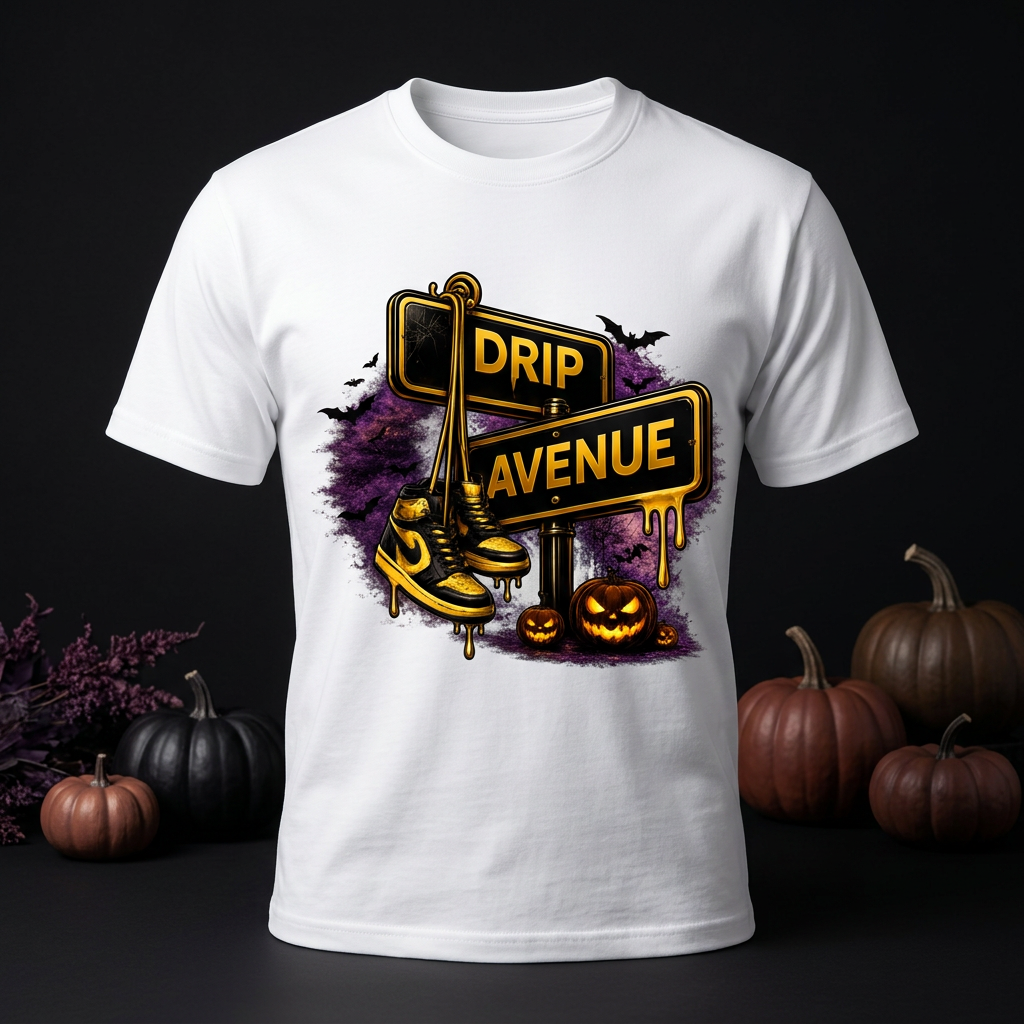 Halloween Street-Sign Tee in Black, view 2